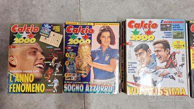 Rivista Calcio 2000 + album figurine + mazzi carte