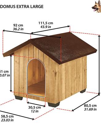 casetta in legno per cani Ferplast 