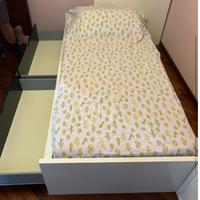 Letto Ikea singolo con cassettoni
