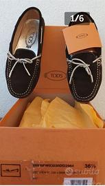 TOD'S - CAMOSCIO MARRONE - 36 1/2 - NUOVE