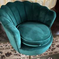 poltrona velluto verde