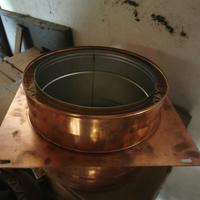 PIASTRA IN RAME PER SOSTEGNO CANNA FUMARIA 30CM