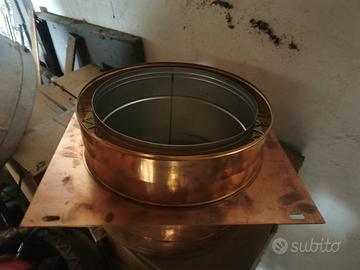 PIASTRA IN RAME PER SOSTEGNO CANNA FUMARIA 30CM