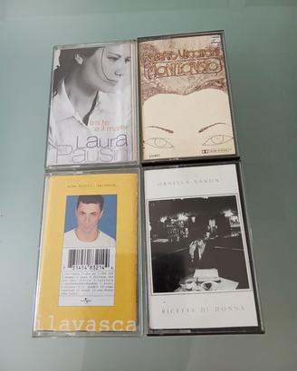 Musicassette cantanti italiani anni '80.