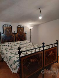 Letto matrimoniale in ferro battuto fine 800 Sarde