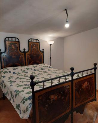 Letto matrimoniale in ferro battuto fine 800 Sarde