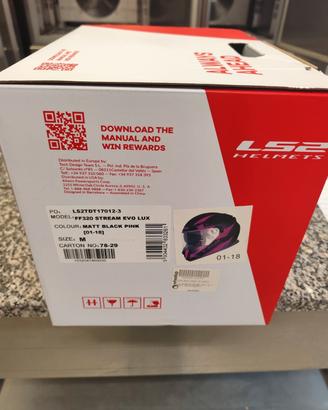 Casco integrale LS2 FF320 Stream Evo Lux nero rosa