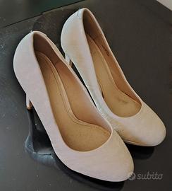 Scarpe donna bianche con tacco