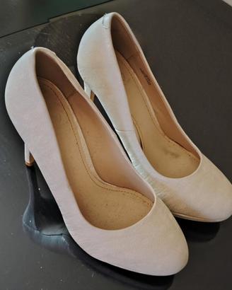 Scarpe donna bianche con tacco