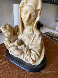 Scultura Madonna con bambino A. Santini