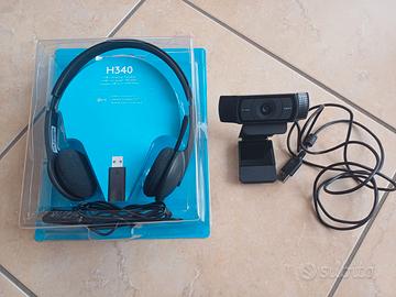 Cuffie + videocamera per computer pc
