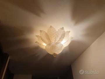 lampadari a foglia di vetro murano