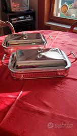 pirofila in pirex con supporto in silver