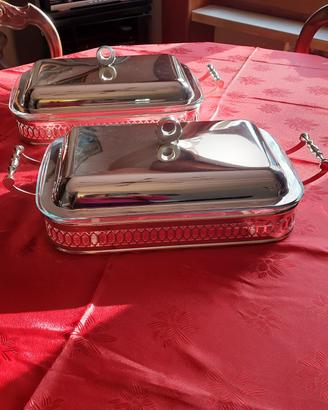 pirofila in pirex con supporto in silver