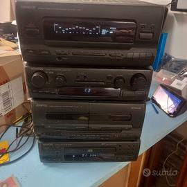 Impianto  stereo hi fi vintage kenwood perla nera 