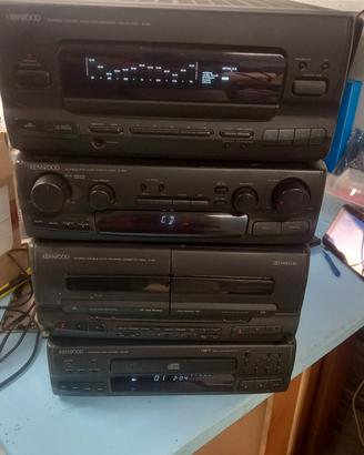 Impianto  stereo hi fi vintage kenwood perla nera 