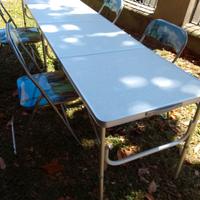 tavolo campeggio 10 persone nuovo con 4 sedie pieg