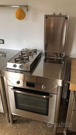 Elemento cottura fuochi e forno Alpes Inox
