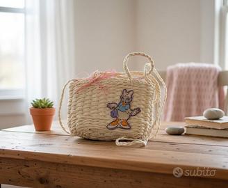 Borsa paglia Daisy Duck Disney 22x15 cm