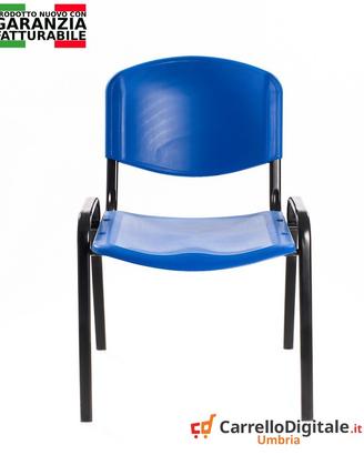 Sedia sala attesa Impilabile in Plastica BLU