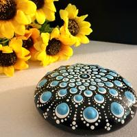 Pietra decorata motivo Mandala