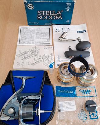  shimano stella 8000 FA con 2 bobine originali
