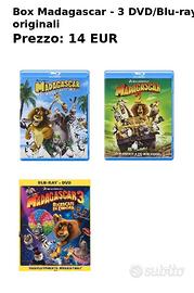 Box Madagascar - 3 DVD/Blu-ray originali
