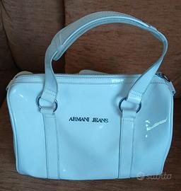 Borsa Jeans bianca 30 x 18 x 22 cm