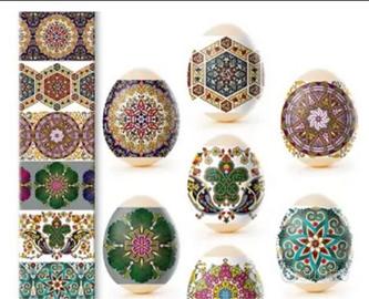 Decorazioni pasquali per uova “ motivo fantasia”