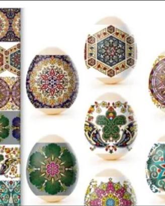 Decorazioni pasquali per uova “ motivo fantasia”