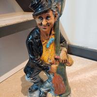 Statuina Decanter antica Uomo che Suona il violino