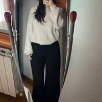 Pantaloni wide leg vita alta SHEIN, taglia M