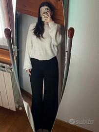 Pantaloni wide leg vita alta SHEIN, taglia M