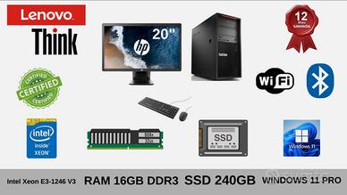 Postazione Completa computer,monitor,mouse e tasti