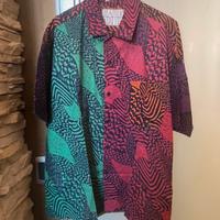 Camicia  a maniche corte con stampa animalier