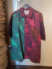 Camicia  a maniche corte con stampa animalier