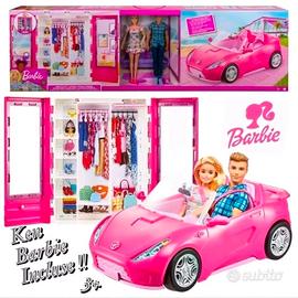 ARMADIO  DEI SOGNI + 1 BARBIE + KEN + AUTO NUOVO 