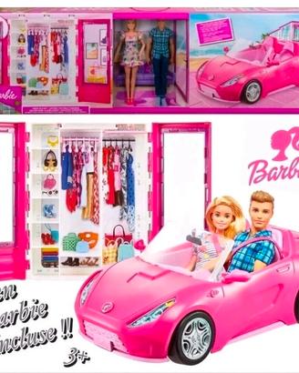 ARMADIO  DEI SOGNI 1 BARBIE + KEN + AUTO NUOVO 