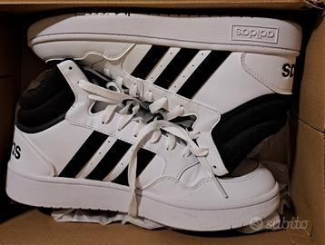 Adidas Hoops 3.0 mid - Bianche e Nere, Taglia 43 ⅓