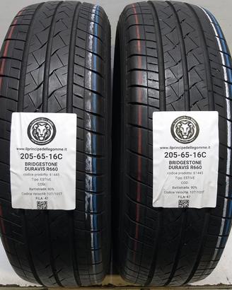 2 GOMME 205 65 16C BRIDGESTONE A61445