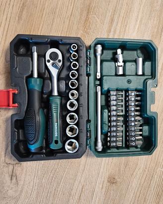 Kit Parkside - cricchetto, bussole e inserti