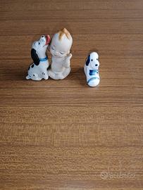 SOPRAMMOBILE CAPODIMONTE CUCCIOLO CANE CON BIMBO