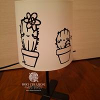 Abat jour da comodino, decorata a mano