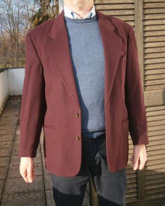 giacca uomo sartoriale viola cashmere -lana Tg.48