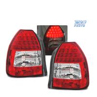 FANALI PER HONDA CIVIC 3P 95-01 LED ROSSO CRISTALL