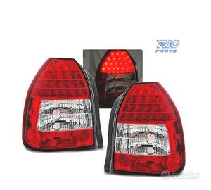 FANALI PER HONDA CIVIC 3P 95-01 LED ROSSO CRISTALL