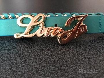 Cintura liu jo azzurra con catena dorata