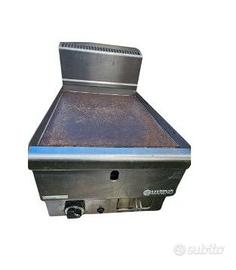 Fry-top professionale singolo in acciaio inox