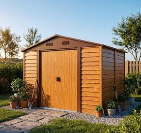 Casetta per giardino color legno