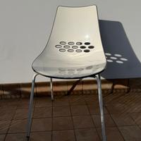 4 Sedie Calligaris Jam bianche e grigie